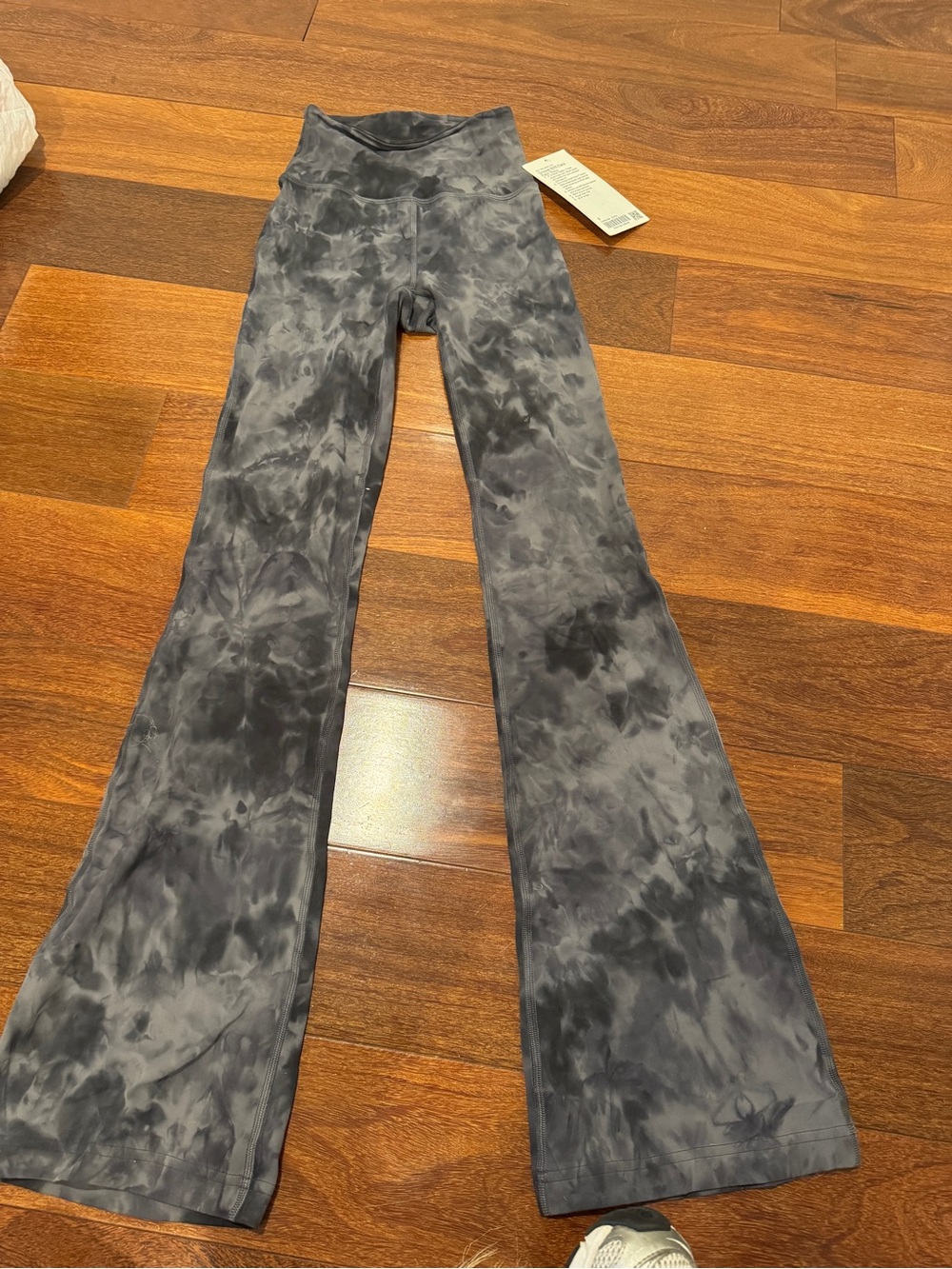 lululemon athletica Gray Tie-Dye Flare Leggings